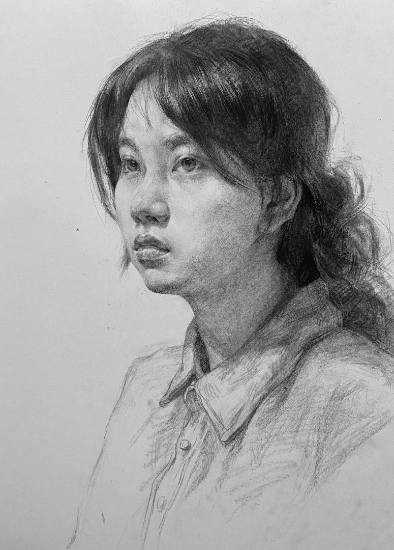 厚一优秀学员校藏作品-素描头像