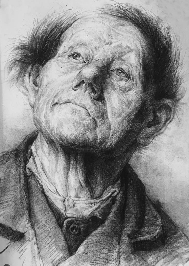 厚一优秀学员校藏作品-素描头像