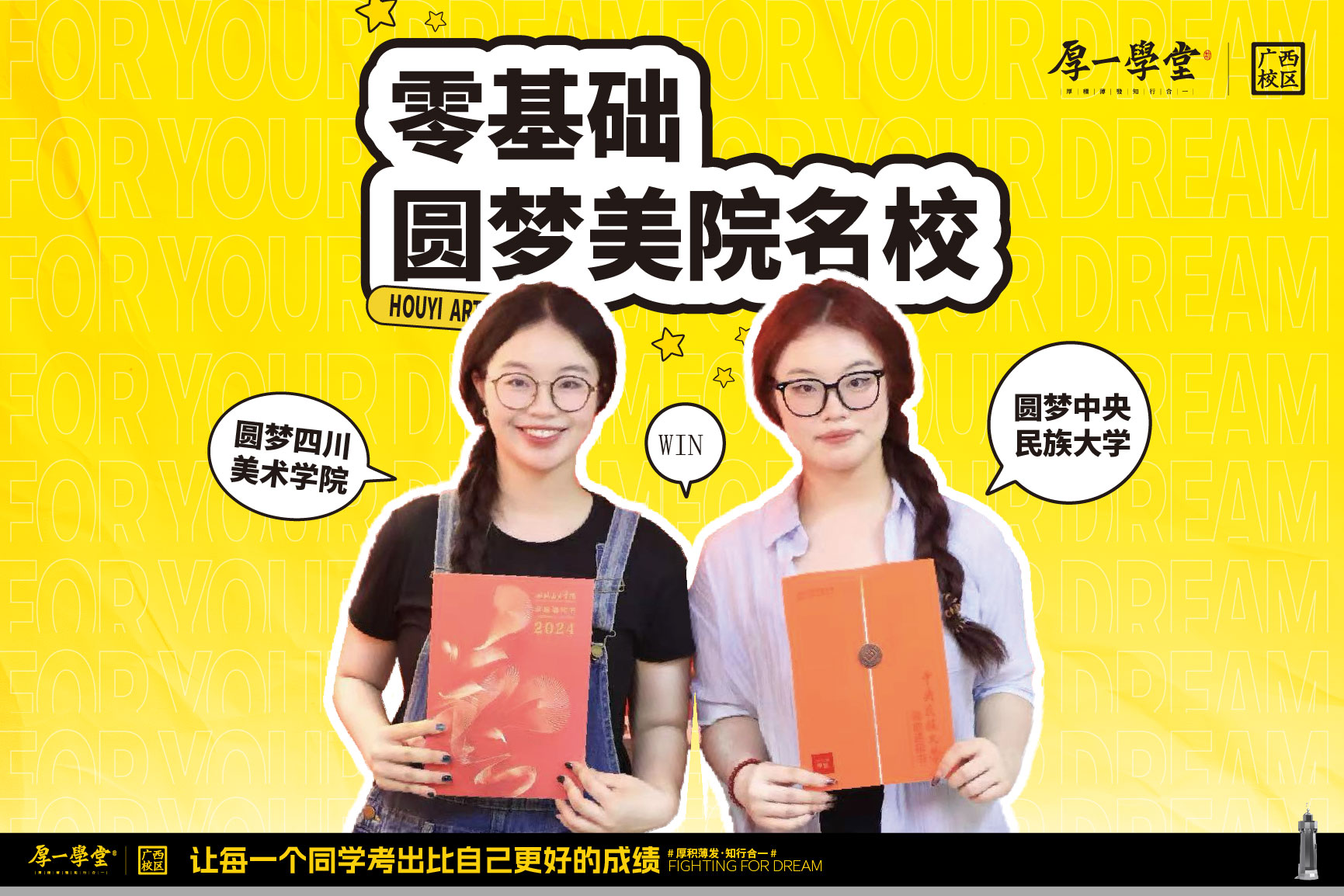 2024届罗*妮、罗*妮双胞胎录取中央民族大学、川美术学院