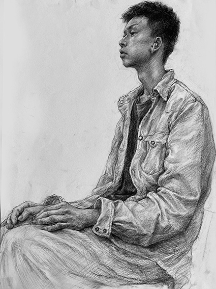 厚一优秀学员校藏作品-半身像