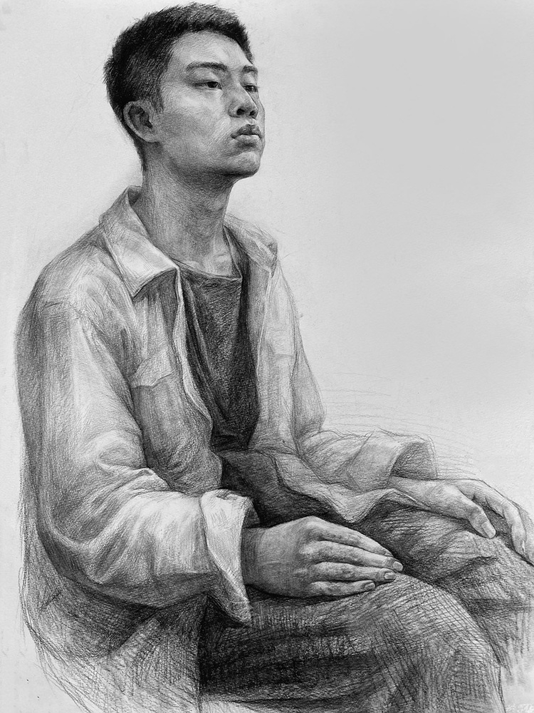 厚一优秀学员校藏作品-半身像