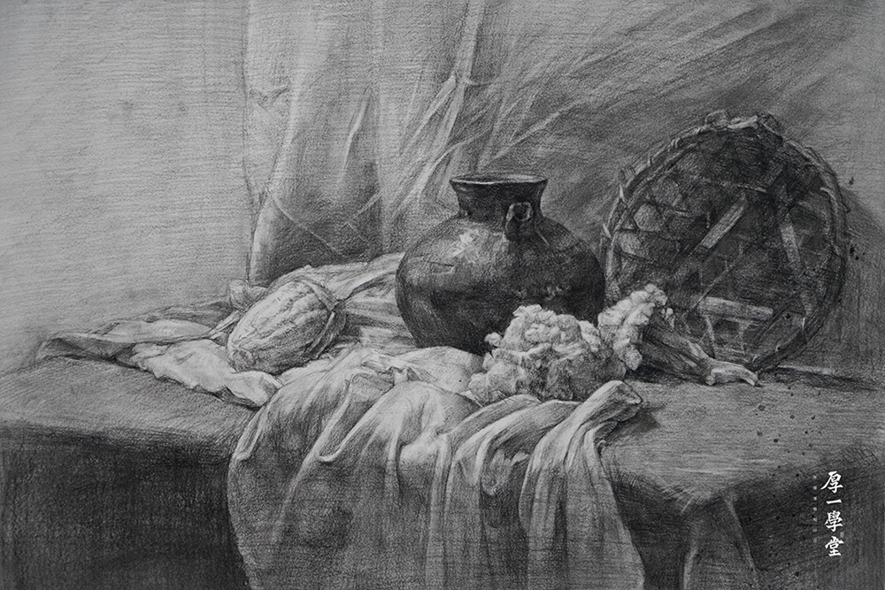 厚一优秀学员校藏作品-素描静物
