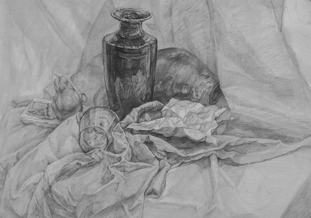 厚一优秀学员校藏作品-素描静物